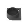 Ravak Yard umywalka 28x28 cm półokrągła ścienna antracyt XJX03228000 zdj.4
