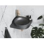 Ravak Yard umywalka 45x45 cm półokrągła ścienna antracyt XJX03245000 zdj.6