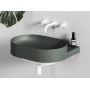 Ravak Yard umywalka 60,5x50 cm półokrągła ścienna grey green XJX08060000 zdj.4