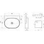 Ravak Yard umywalka 60,5x50 cm półokrągła czarna XJX0D060000 zdj.3