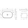Ravak Yard umywalka 80,5x50 cm półokrągła biały mat XJX0E080000 zdj.2