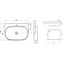 Ravak Yard umywalka 80,5x50 cm półokrągła biały mat XJX0E280001 zdj.2