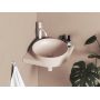 Ravak Yard umywalka 45x45 cm półokrągła narożna ścienna alabaster pink XJX0G245000 zdj.3