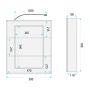 Rea Zenit szafka 50x13x70 cm z lustrem REA-M0410 zdj.2
