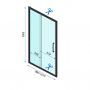 Rea Rapid Slide drzwi prysznicowe 100 cm wnękowe chrom/szkło przezroczyste REA-K5600 zdj.2