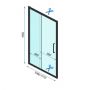Rea Rapid Slide drzwi prysznicowe 110 cm wnękowe chrom/szkło przezroczyste REA-K5601 zdj.2