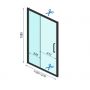 Rea Rapid Slide drzwi prysznicowe 120 cm wnękowe chrom/szkło przezroczyste REA-K5602 zdj.2