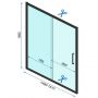 Rea Rapid Slide drzwi prysznicowe 150 cm wnękowe chrom/szkło przezroczyste REA-K5605 zdj.2