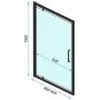 Rea Rapid Swing drzwi prysznicowe 90 cm chrom/szkło przezroczyste REA-K5606 zdj.2