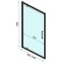 Rea Rapid Swing drzwi prysznicowe 100 cm chrom/szkło przezroczyste REA-K5607 zdj.2