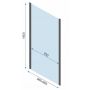 Rea Rapid ścianka prysznicowa 100 cm boczna chrom/szkło przezroczyste REA-K5610 zdj.2