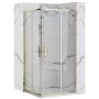 Rea Punto kabina prysznicowa 87,5x87,5 cm kwadratowa złoty połysk/szkło przezroczyste REA-K6440 zdj.1