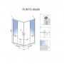 Rea Punto kabina prysznicowa 87,5x87,5 cm kwadratowa złoty połysk/szkło przezroczyste REA-K6440 zdj.2