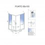 Rea Punto kabina prysznicowa 97,5x77,5 cm prostokątna złoty połysk/szkło przezroczyste REA-K6442 zdj.6