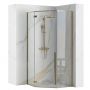 Rea Diamond Gold kabina prysznicowa 100x100 cm pięciokątna złoty/szkło przezroczyste REA-K6616 zdj.1