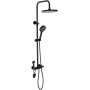 Rea Max zestaw prysznicowy ścienny z deszczownicą i słuchawką typu bidetta czarny REA-P6615 zdj.1