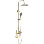 Rea Max zestaw prysznicowy ścienny z deszczownicą i słuchawką typu bidetta złoty REA-P6617 zdj.1