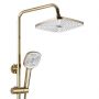 Rea Argus zestaw wannowo-prysznicowy ścienny z deszczownicą złoty REA-P7840 zdj.5