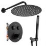 Rea Lungo zestaw prysznicowy podtynkowy termostatyczny z deszczownicą czarny REA-P8549 zdj.1