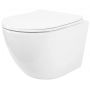 Rea Carlo Mini miska WC wisząca bez kołnierza ze spłukiwaniem wirowym biały połysk REA-C1261 zdj.1