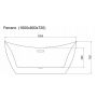 Rea Ferrano wanna wolnostojąca 160x72 cm owalna biała REA-W0150 zdj.2