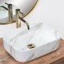 Rea Demi Mini Aiax Shiny umywalka 40,5x31 cm nablatowa prostokątna imitacja kamienia REA-U5065 zdj.6