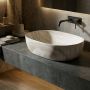 Rea Amelia umywalka 48x34,5 cm owalna nablatowa imitacja kamienia REA-U0636 zdj.5