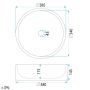Rea Alice umywalka 38,5x38,5 cm okrągła nablatowa imitacja kamienia REA-U3501 zdj.2