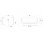 Rea Belinda umywalka 46,5x33 cm prostokątna nablatowa REA-U5051 zdj.2