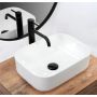 Rea Demi Mini umywalka 40,5x31 cm nablatowa prostokątna biała REA-U5064 zdj.3