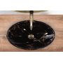Rea Pamela umywalka 53x33 cm nablatowa owalna black marble shiny REA-U5067 zdj.6