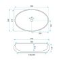 Rea Maya umywalka 60x39 cm owalna nablatowa biała REA-U5660 zdj.2