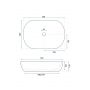 Rea Cleo umywalka 70x39 cm owalna nablatowa biała REA-U6215 zdj.2