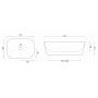 Rea Belinda umywalka 37x25,5 cm prostokątna nablatowa REA-U6505 zdj.2