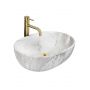 Rea Amelia umywalka 48x34,5 cm prostokątna nablatowa szary/kamień REA-U8489 zdj.1