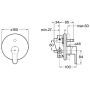 Roca l20 bateria wannowo-prysznicowa podtynkowa chrom A5A069HC00 zdj.2