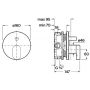 Roca Kay bateria wannowo-prysznicowa podtynkowa chrom A5A0B7GC00 zdj.2