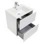 Roca Cube zestaw łazienkowy Unik 55 cm umywalka z szafką biały połysk A85119A806 zdj.3