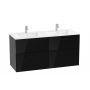 Roca Victoria Pro zestaw łazienkowy Unik 119 cm umywalka z szafką czarny połysk A851881351 zdj.1
