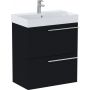 Roca Ella Compacto Unik zestaw łazienkowy 60 cm umywalka z szafką czarny mat A851916532 zdj.1