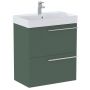 Roca Ella szafka 58,5x34,6x63,5 cm podumywalkowa wisząca zielony mat A857778534 zdj.3