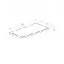 Roca Kwadro blat 80x40 cm orzech A857964579 zdj.2
