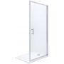 Roca Town-N drzwi prysznicowe 90 cm chrom/szkło przezroczyste AMP2709012M zdj.1
