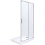 Roca Town-N drzwi prysznicowe 140 cm chrom/szkło przezroczyste AMP2814012M zdj.1