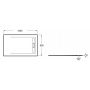 Roca Aquos brodzik 160x80 cm prostokątny kompozyt Stonex beżowy AP60164032001650 zdj.2