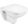 Roca Debba Square Rimless miska WC wisząca bez kołnierza z deską wolnoopadającą biała A34H99L000 zdj.1