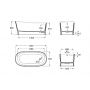 Roca Maui wanna wolnostojąca 150x70 cm owalna beż/biały A2484990B0 zdj.2