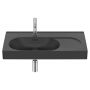 Roca Meridian umywalka 80x46 cm prostokątna ścienna-meblowa czarna A327743080 zdj.1