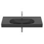 Roca Meridian umywalka 100x46 cm prostokątna ścienna-meblowa czarna A327746080 zdj.1