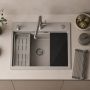 Ruvetti Absol 60 zlewozmywak granitowy 56x50 cm szary 3001AB_GR60_W zdj.10